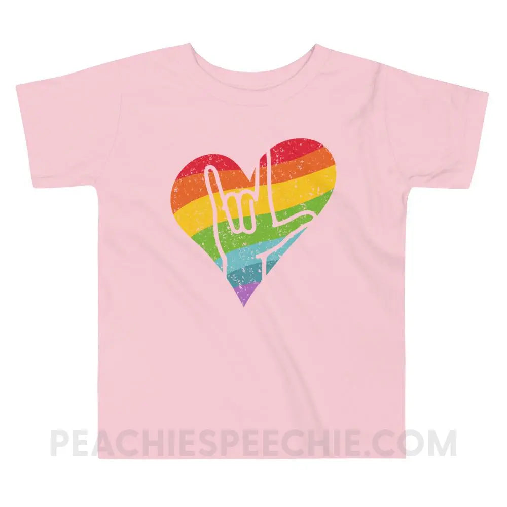 Sign Love Toddler Shirt - Pink / 2T - Youth & Baby peachiespeechie.com