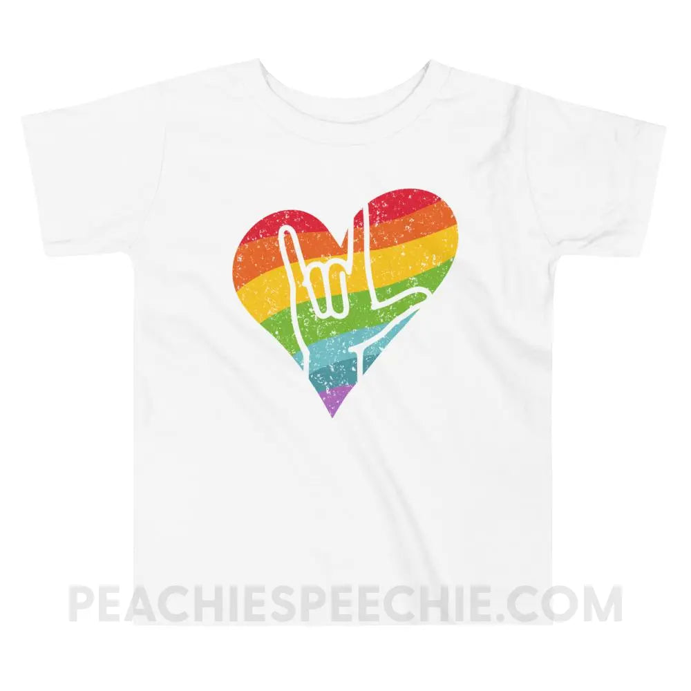 Sign Love Toddler Shirt - White / 2T - Youth & Baby peachiespeechie.com