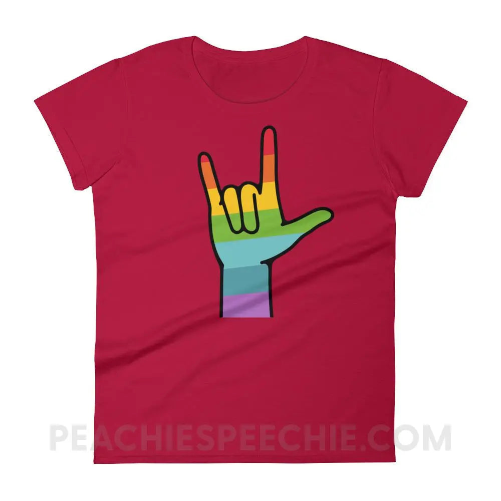 Sign Love Women’s Trendy Tee - Red / S T-Shirts & Tops peachiespeechie.com