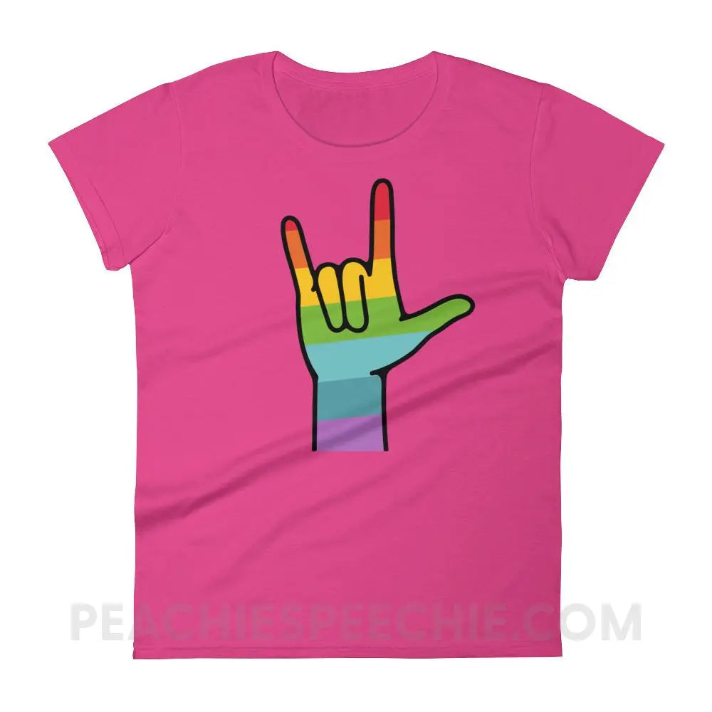 Sign Love Women’s Trendy Tee - T-Shirts & Tops peachiespeechie.com