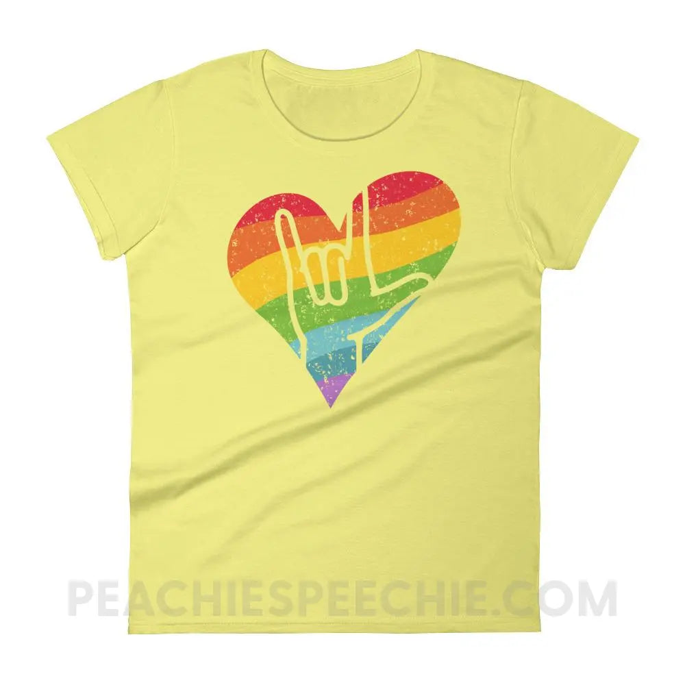 Sign Love Women’s Trendy Tee - T-Shirts & Tops peachiespeechie.com