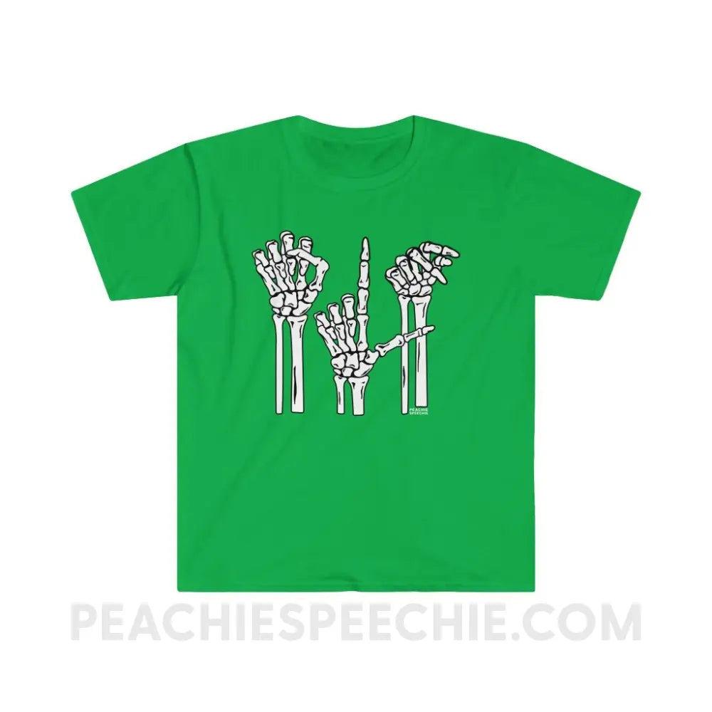 Skeleton SLP Classic Tee - Irish Green / S - T-Shirts & Tops peachiespeechie.com