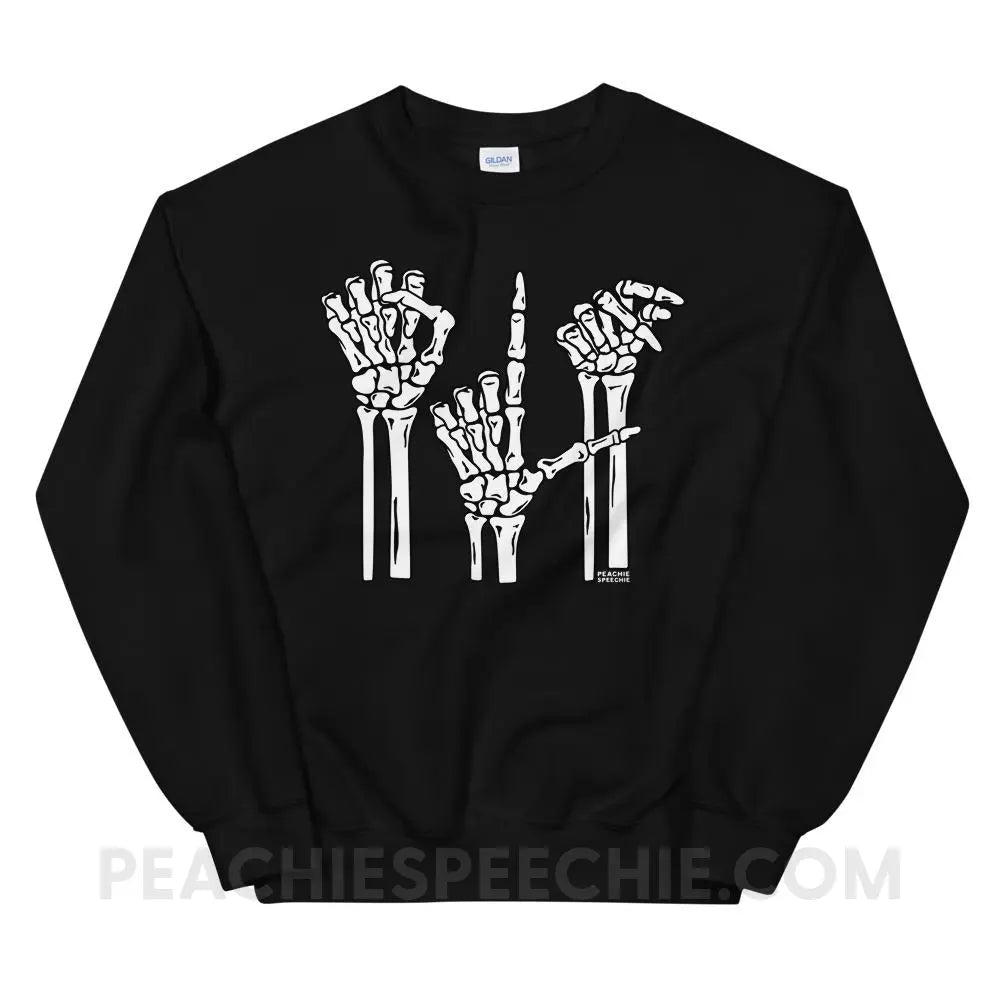 Skeleton SLP Classic Sweatshirt - Black / S - Hoodies & Sweatshirts peachiespeechie.com