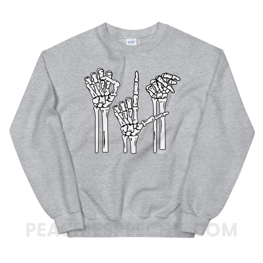 Skeleton SLP Classic Sweatshirt - Sport Grey / S - Hoodies & Sweatshirts peachiespeechie.com