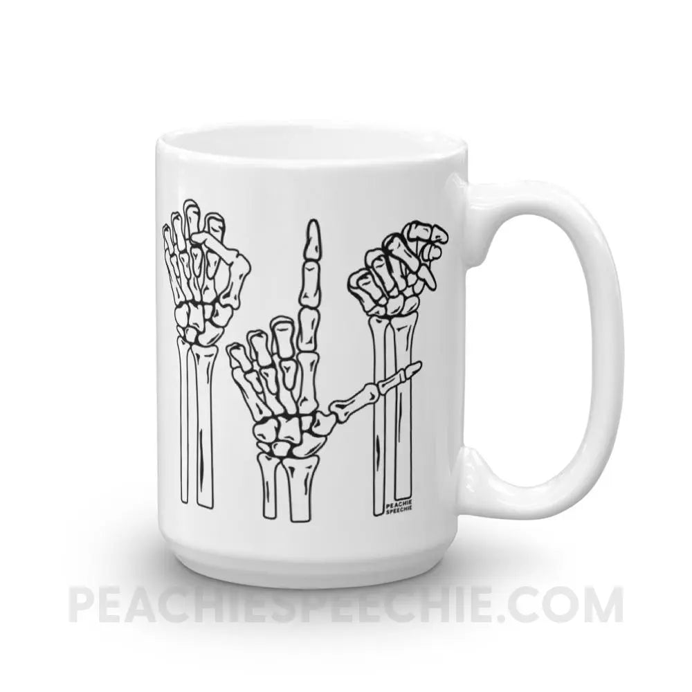 Skeleton SLP Coffee Mug - 15oz - Mugs peachiespeechie.com