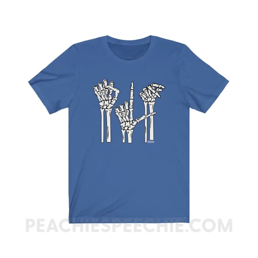 Skeleton SLP Premium Soft Tee - True Royal / S - T-Shirts & Tops peachiespeechie.com