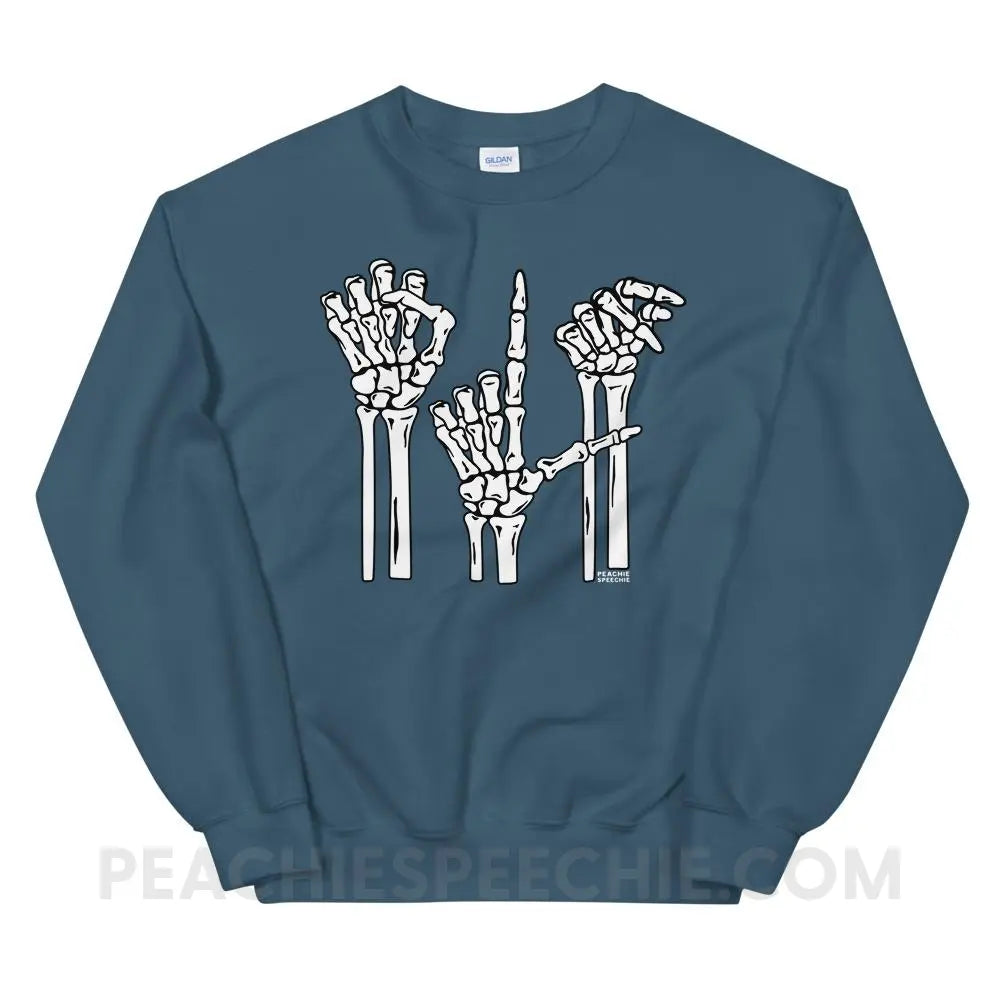 Skeleton SLP Classic Sweatshirt - Indigo Blue / S - Hoodies & Sweatshirts peachiespeechie.com