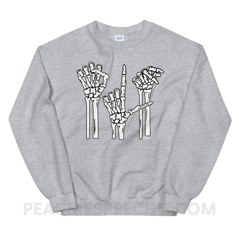 Skeleton SLP Classic Sweatshirt - Sport Grey / S - Hoodies & Sweatshirts peachiespeechie.com