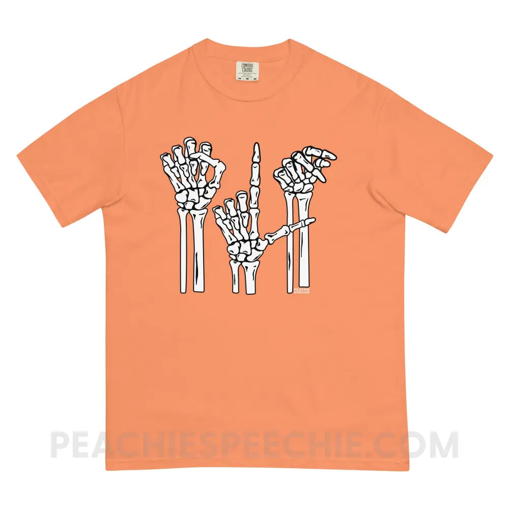 Skeleton SLP Comfort Colors Tee - Terracotta / S - peachiespeechie.com