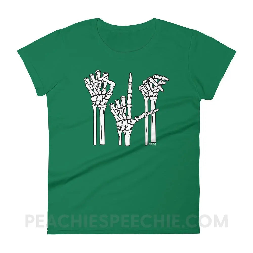 Skeleton SLP Women’s Trendy Tee - T-Shirts & Tops peachiespeechie.com