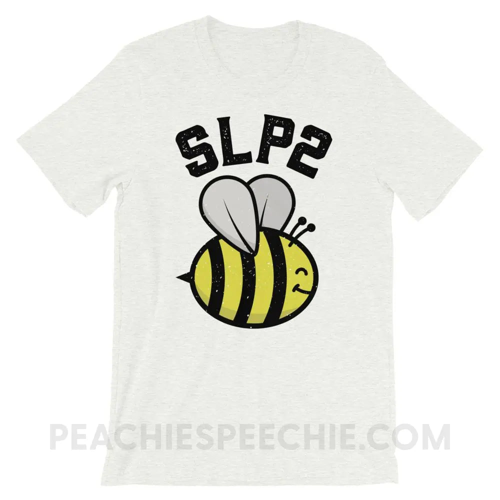 SLP 2 Bee Premium Soft Tee - Ash / S - T-Shirts & Tops peachiespeechie.com