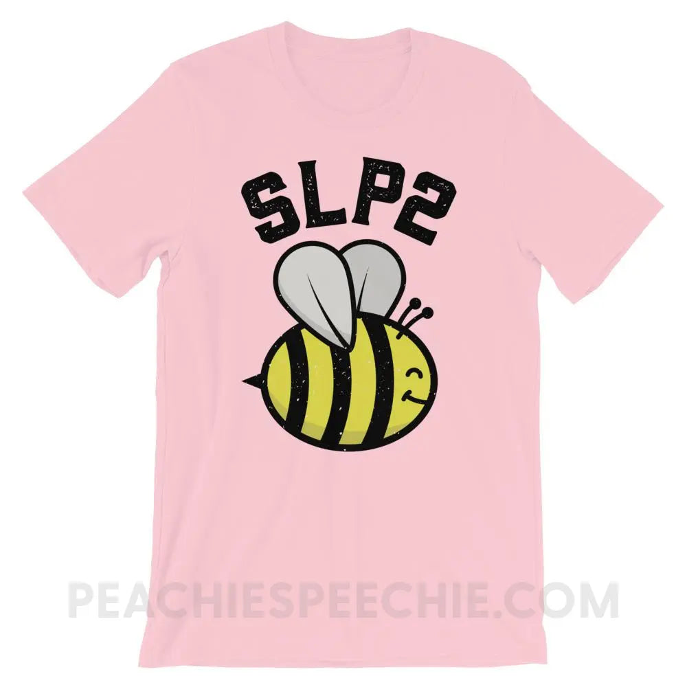 SLP 2 Bee Premium Soft Tee - Pink / S - T-Shirts & Tops peachiespeechie.com