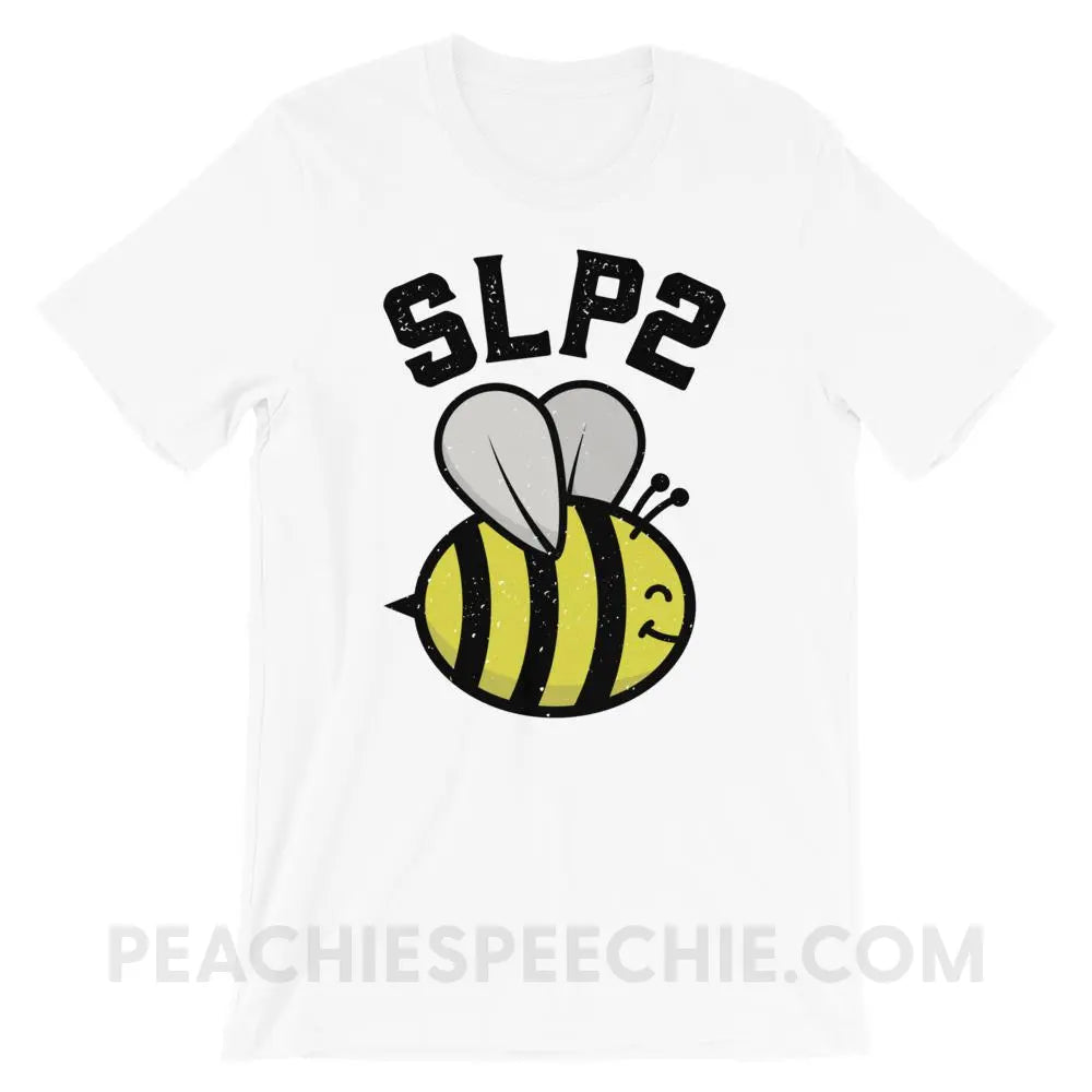 SLP 2 Bee Premium Soft Tee - White / XS - T-Shirts & Tops peachiespeechie.com