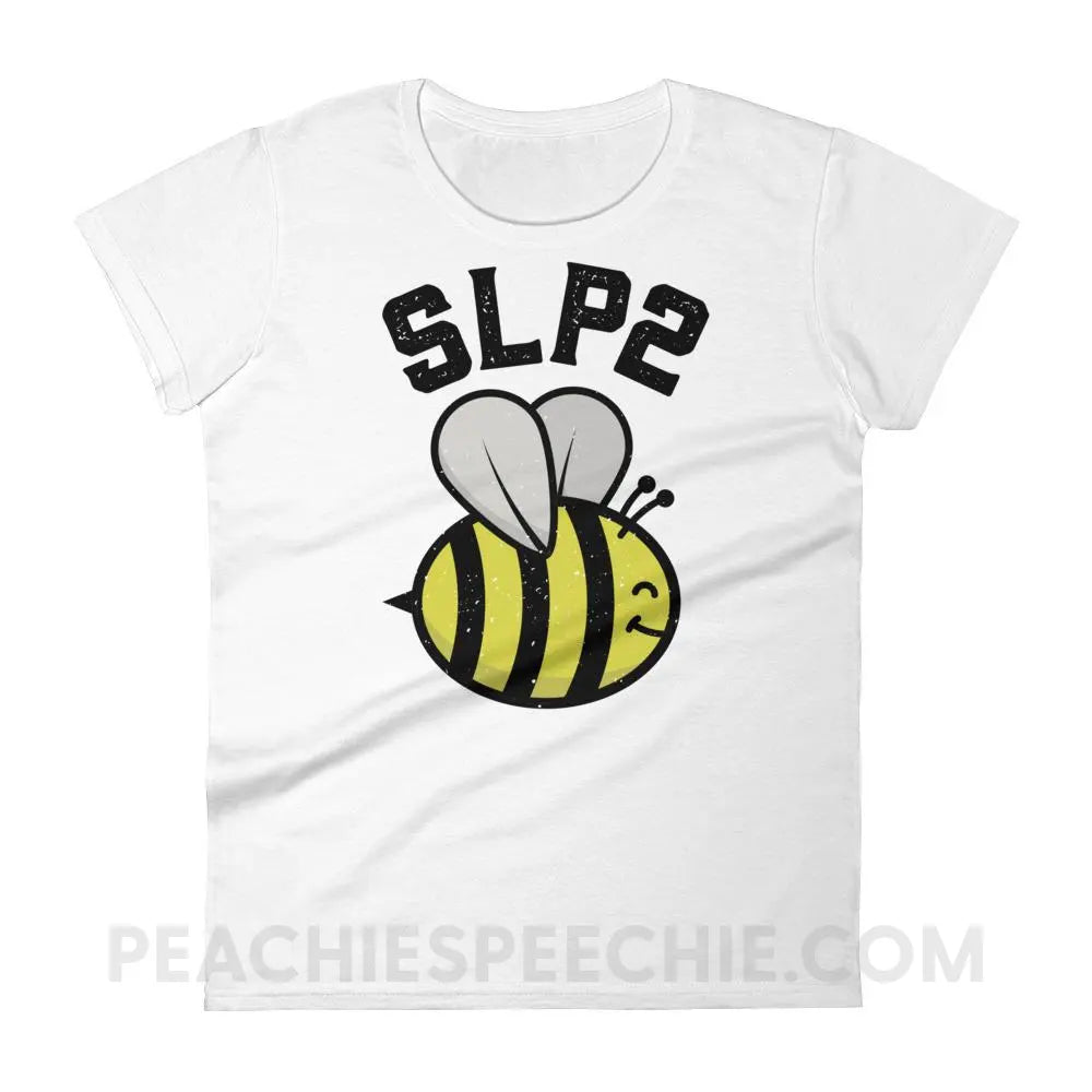 SLP 2 Bee Women’s Trendy Tee - White / S T-Shirts & Tops peachiespeechie.com