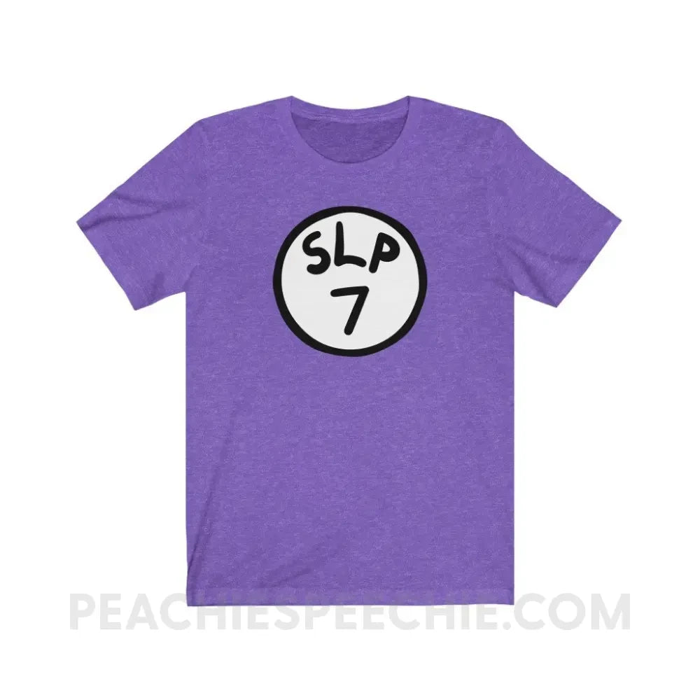 SLP 7 Premium Soft Tee - Heather Team Purple / XS - T-Shirt peachiespeechie.com