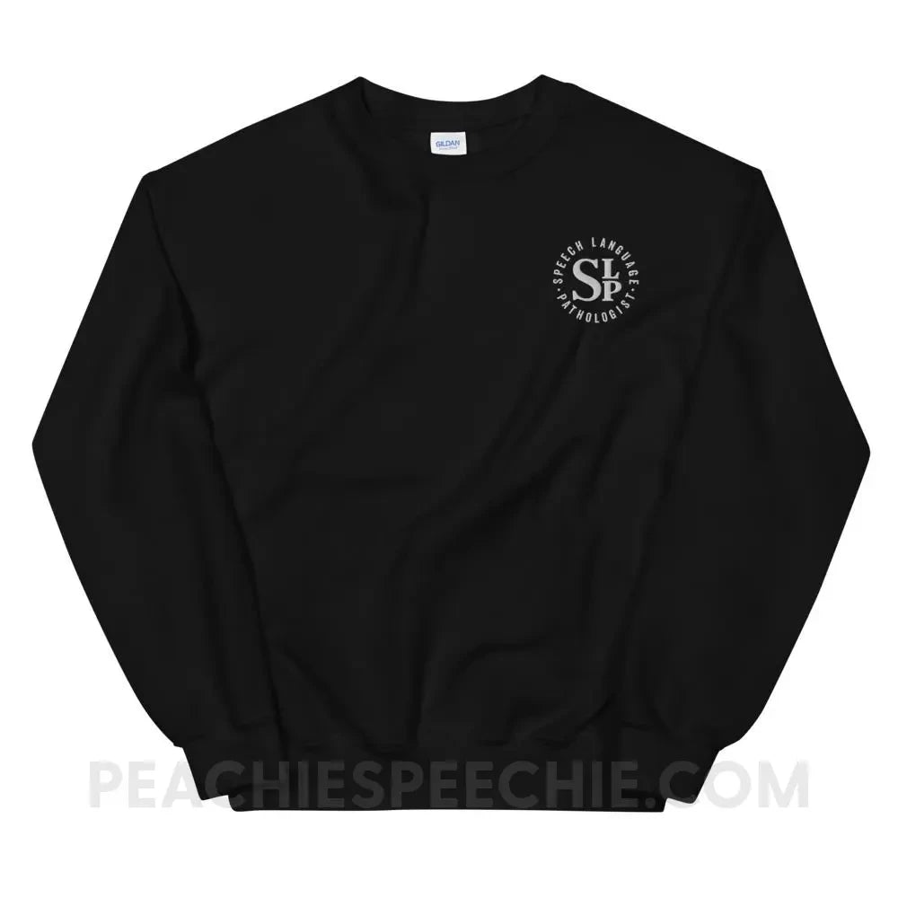 SLP Badge Embroidered Classic Sweatshirt - Black / S - Hoodies & Sweatshirts peachiespeechie.com