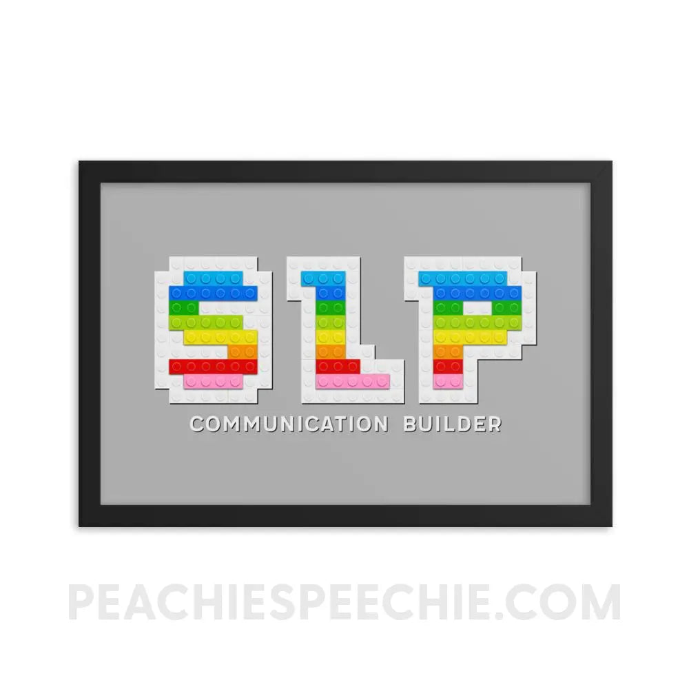 SLP Blocks Framed Poster - 12×18 - Posters peachiespeechie.com