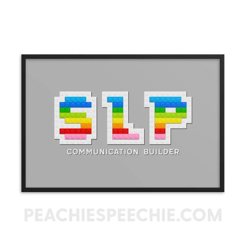 SLP Blocks Framed Poster - 24×36 - Posters peachiespeechie.com