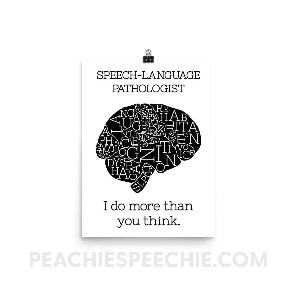 SLP Brain Poster - 12×16 Posters peachiespeechie.com