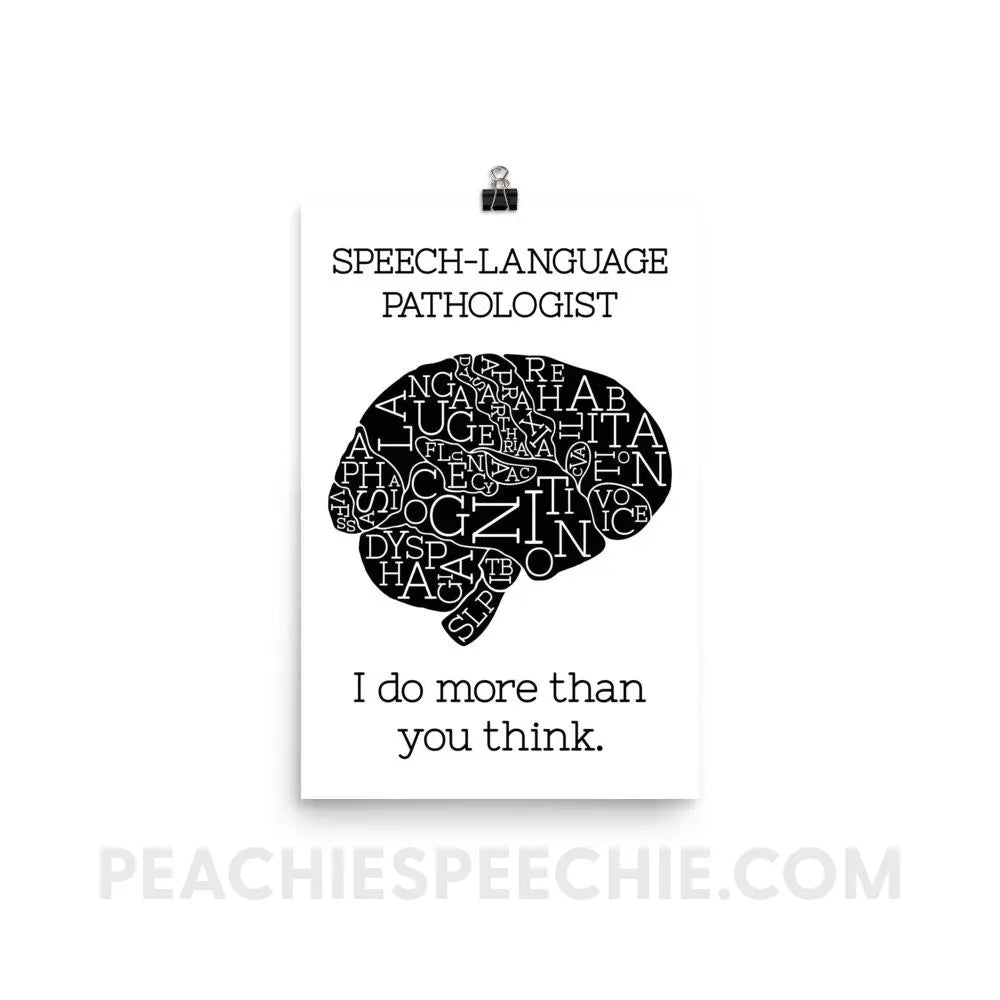 SLP Brain Poster - 12×18 Posters peachiespeechie.com