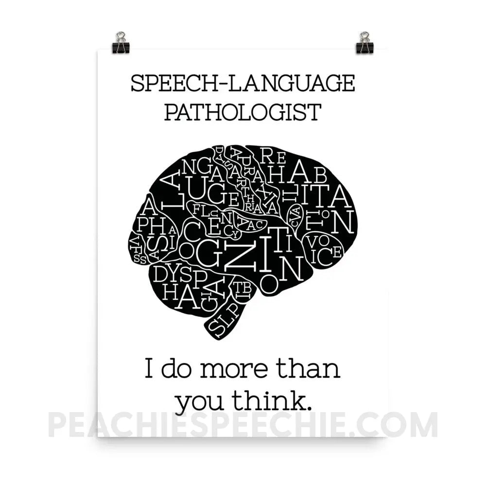 SLP Brain Poster - 18×24 Posters peachiespeechie.com