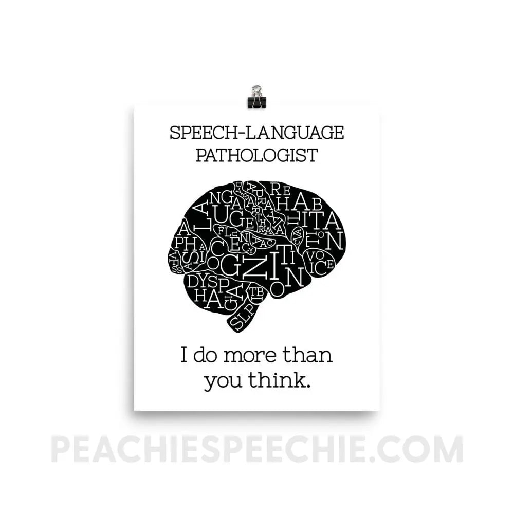 SLP Brain Poster - 8×10 - Posters peachiespeechie.com