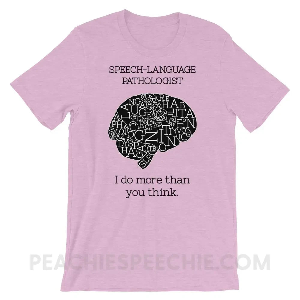 SLP Brain Premium Soft Tee - Heather Prism Lilac / XS - T-Shirts & Tops peachiespeechie.com