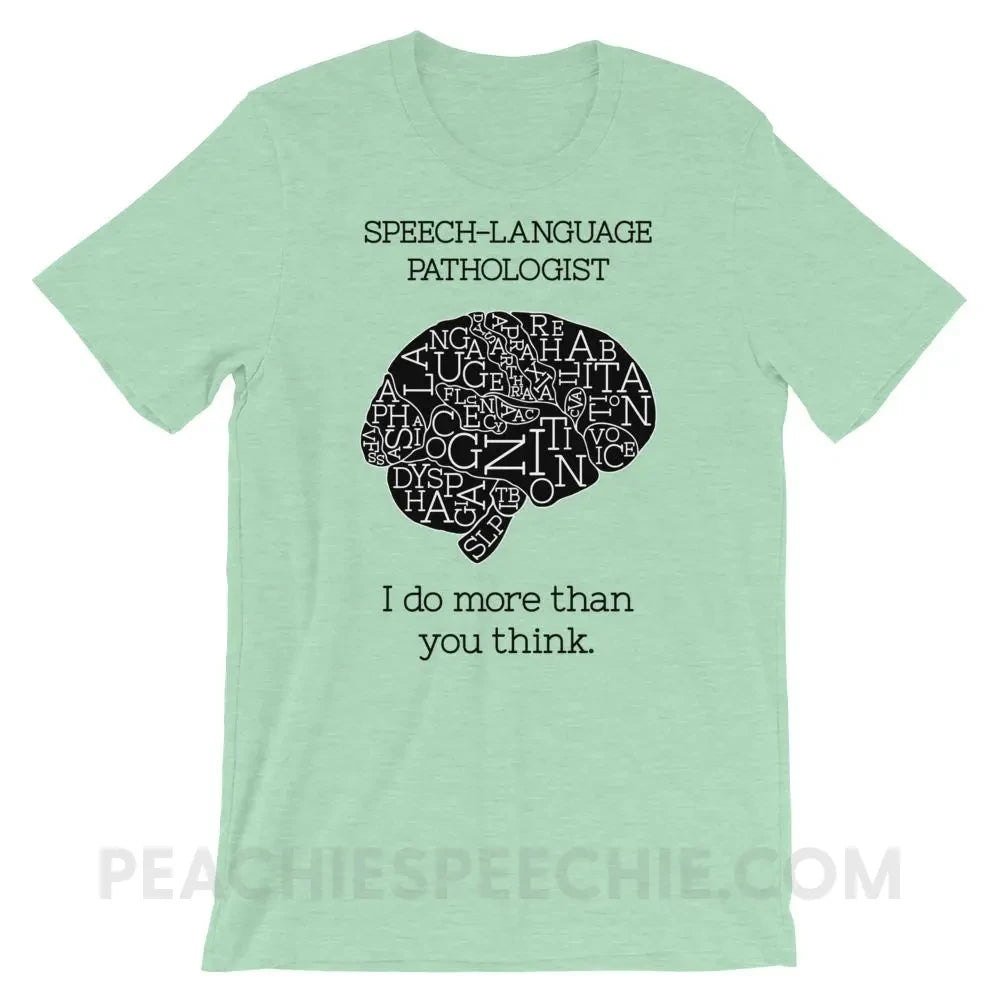 SLP Brain Premium Soft Tee - Heather Prism Mint / XS - T-Shirts & Tops peachiespeechie.com