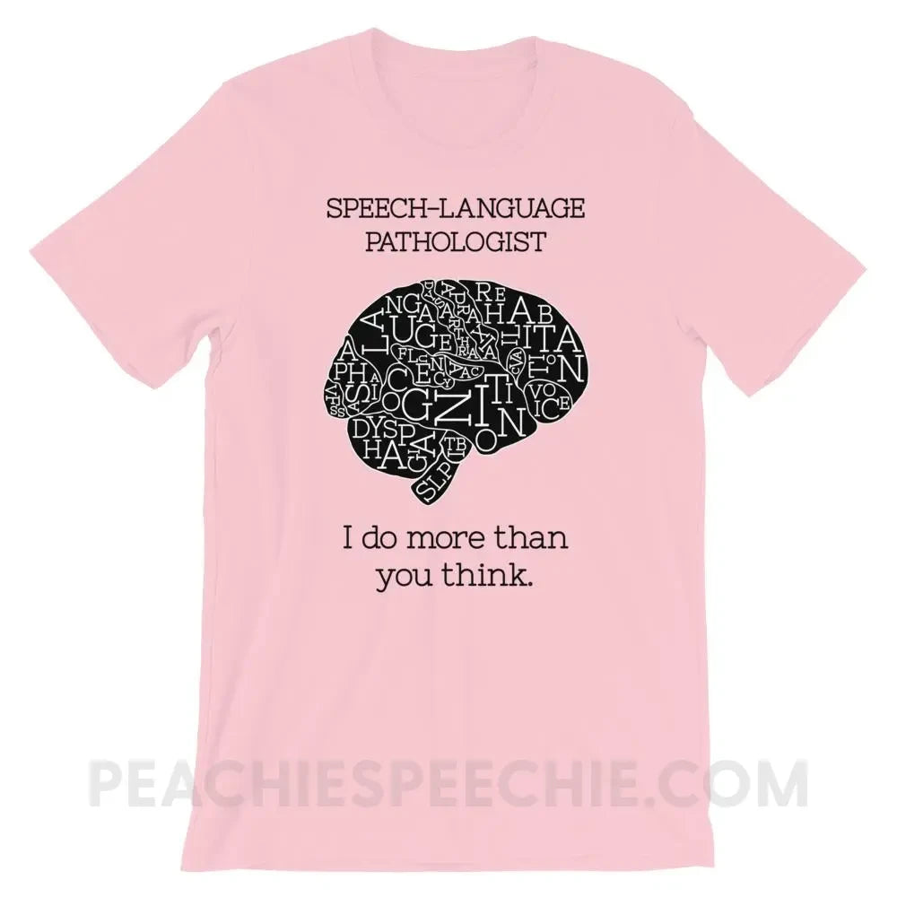 SLP Brain Premium Soft Tee - Pink / S - T-Shirts & Tops peachiespeechie.com