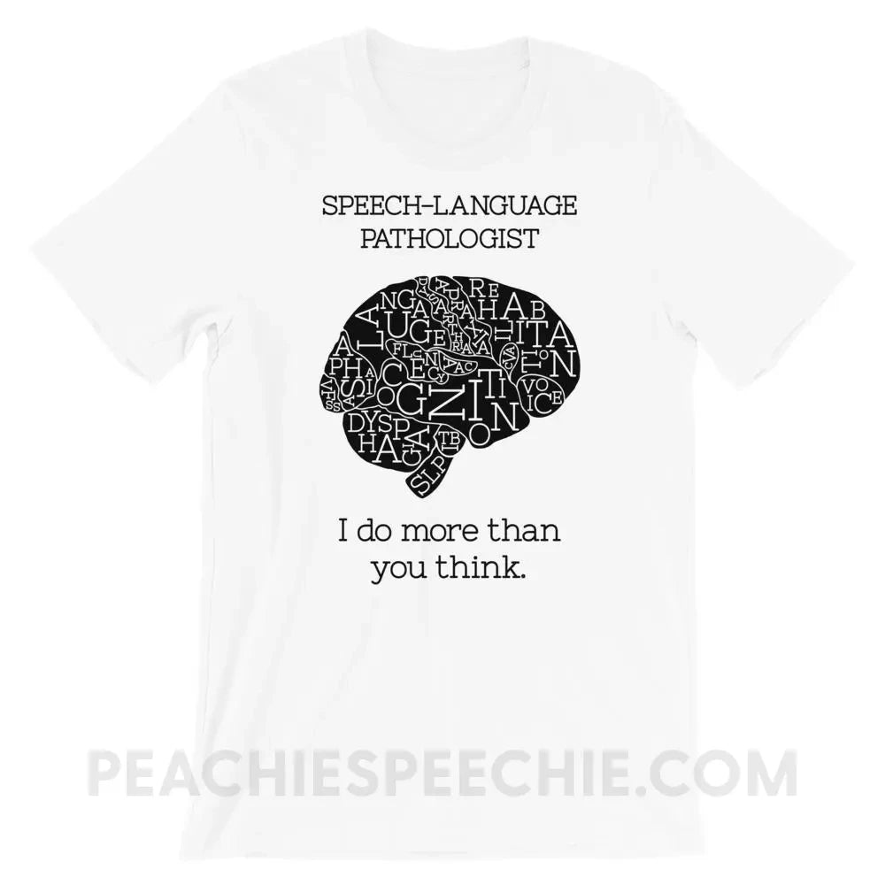 SLP Brain Premium Soft Tee - White / XS - T-Shirts & Tops peachiespeechie.com