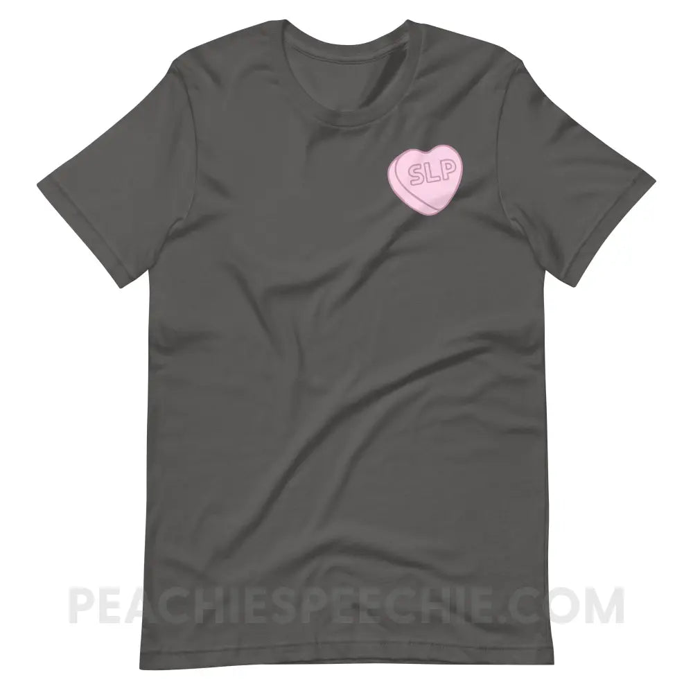 SLP Candy Heart Premium Soft Tee - Asphalt / S - T-Shirt peachiespeechie.com