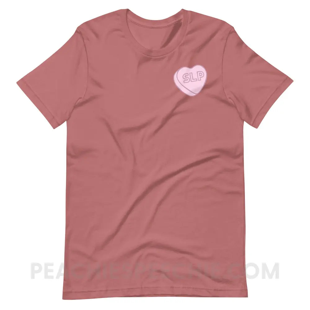 SLP Candy Heart Premium Soft Tee - Mauve / S - T-Shirt peachiespeechie.com