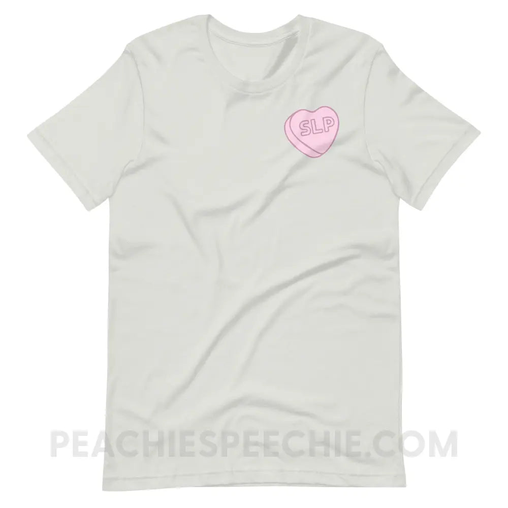 SLP Candy Heart Premium Soft Tee - Silver / S - T-Shirt peachiespeechie.com