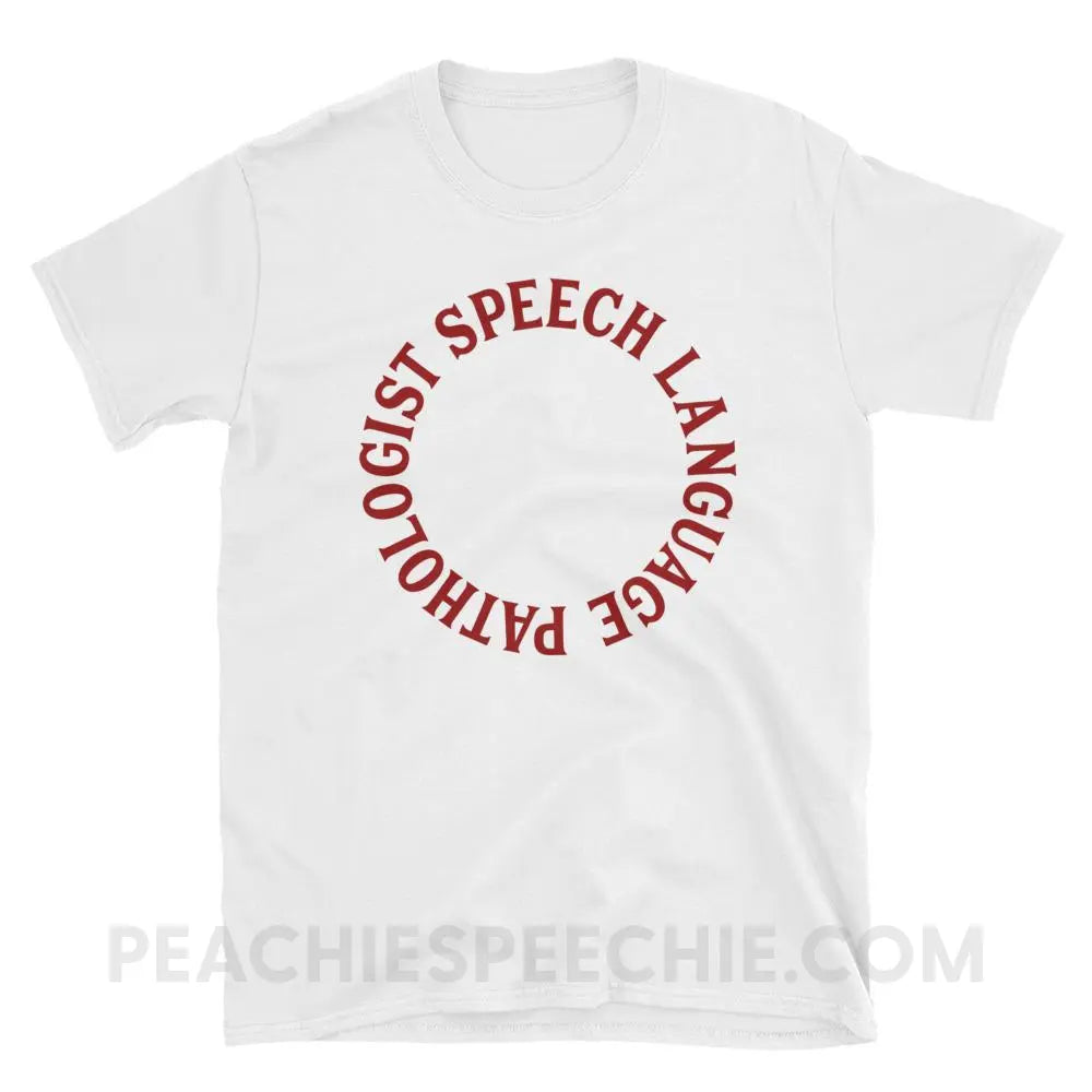 SLP Circle Classic Tee - White / S - T-Shirts & Tops peachiespeechie.com