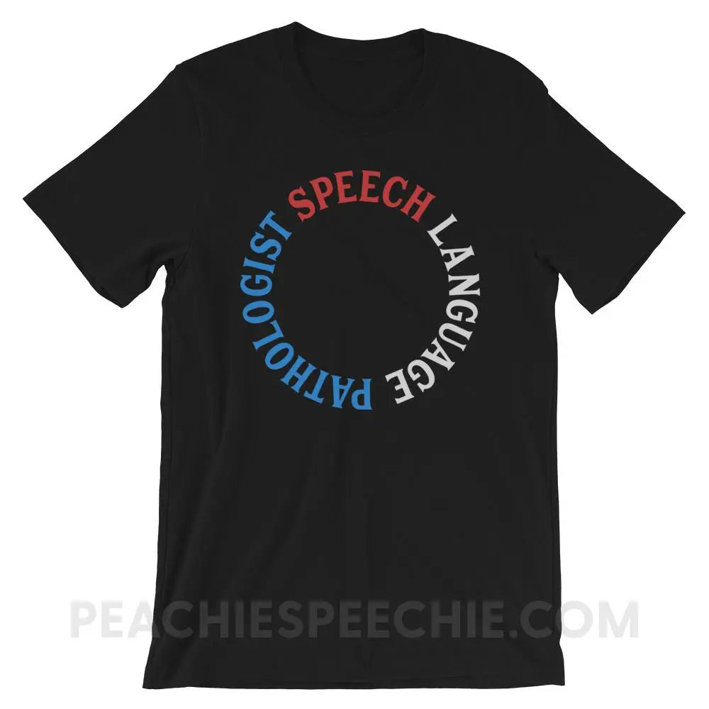 SLP Circle Premium Soft Tee - Black / XS - T-Shirts & Tops peachiespeechie.com