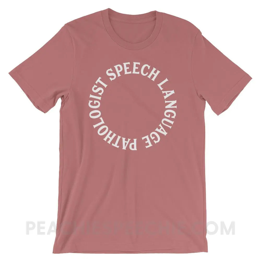 SLP Circle Premium Soft Tee - Mauve / S - T-Shirts & Tops peachiespeechie.com