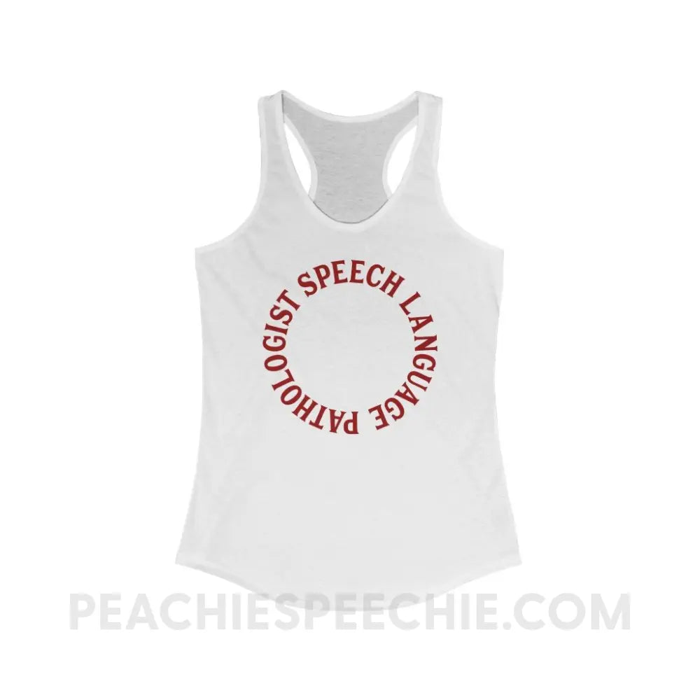 SLP Circle Superfly Racerback - Solid White / XS - Tank Tops peachiespeechie.com