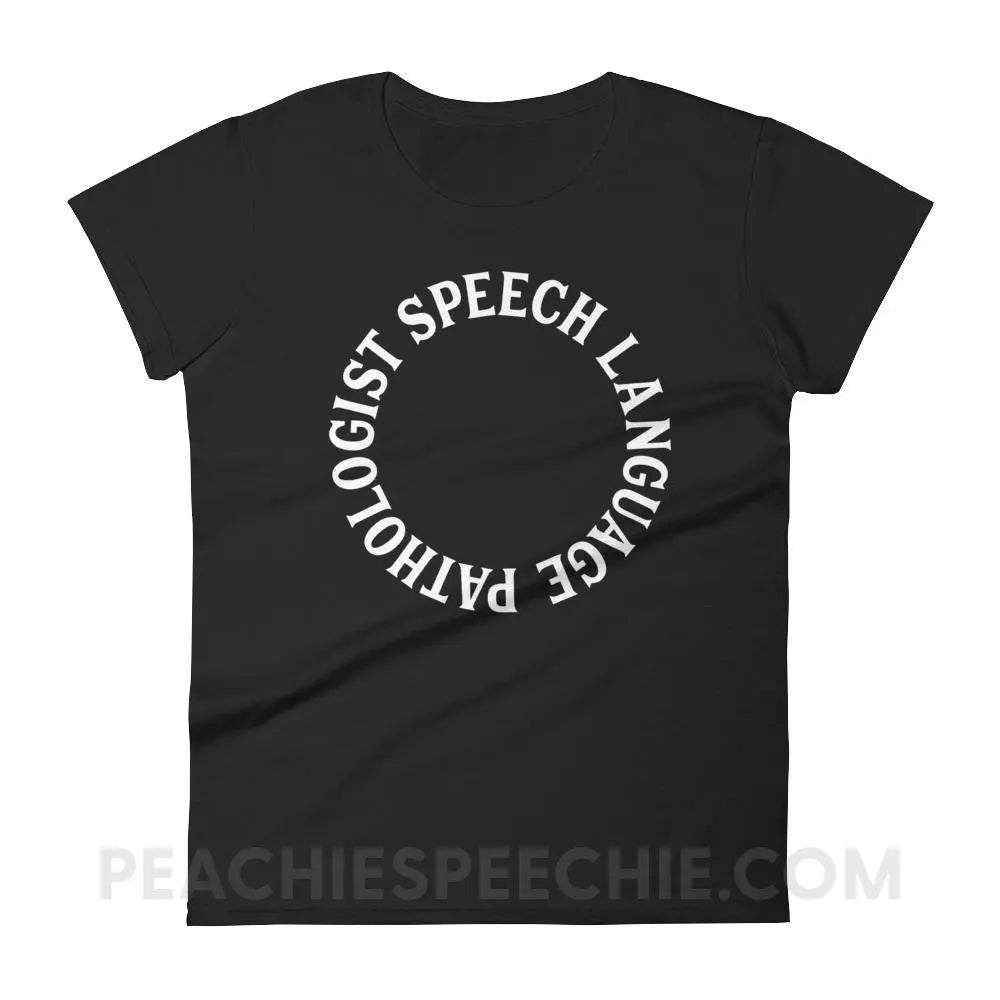 SLP Circle Women’s Trendy Tee - Black / S T-Shirts & Tops peachiespeechie.com