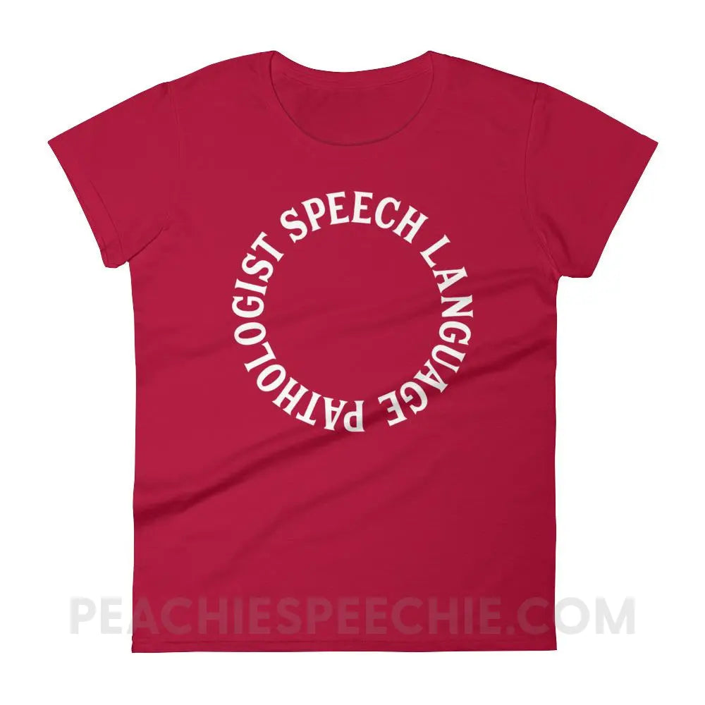SLP Circle Women’s Trendy Tee - Red / S T-Shirts & Tops peachiespeechie.com