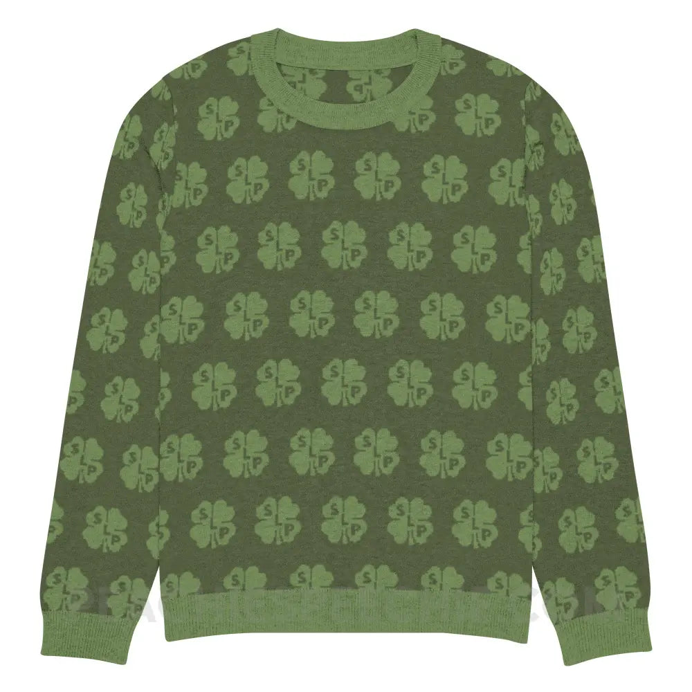 SLP Clover Pattern Knit Sweater - peachiespeechie.com