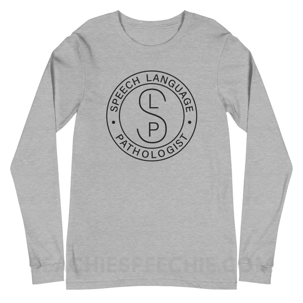 SLP Emblem Premium Long Sleeve - Athletic Heather / S - T-Shirts & Tops peachiespeechie.com