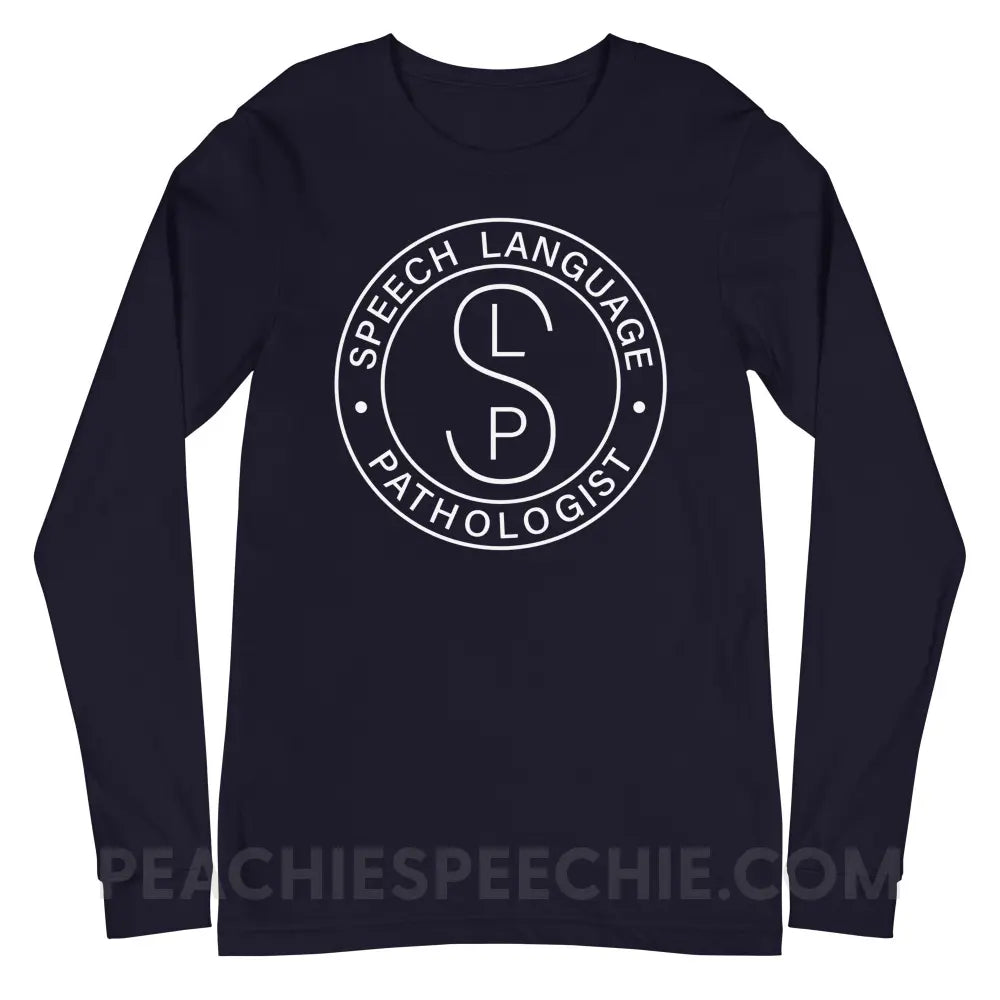 SLP Emblem Premium Long Sleeve - Navy / S T - Shirts & Tops peachiespeechie.com