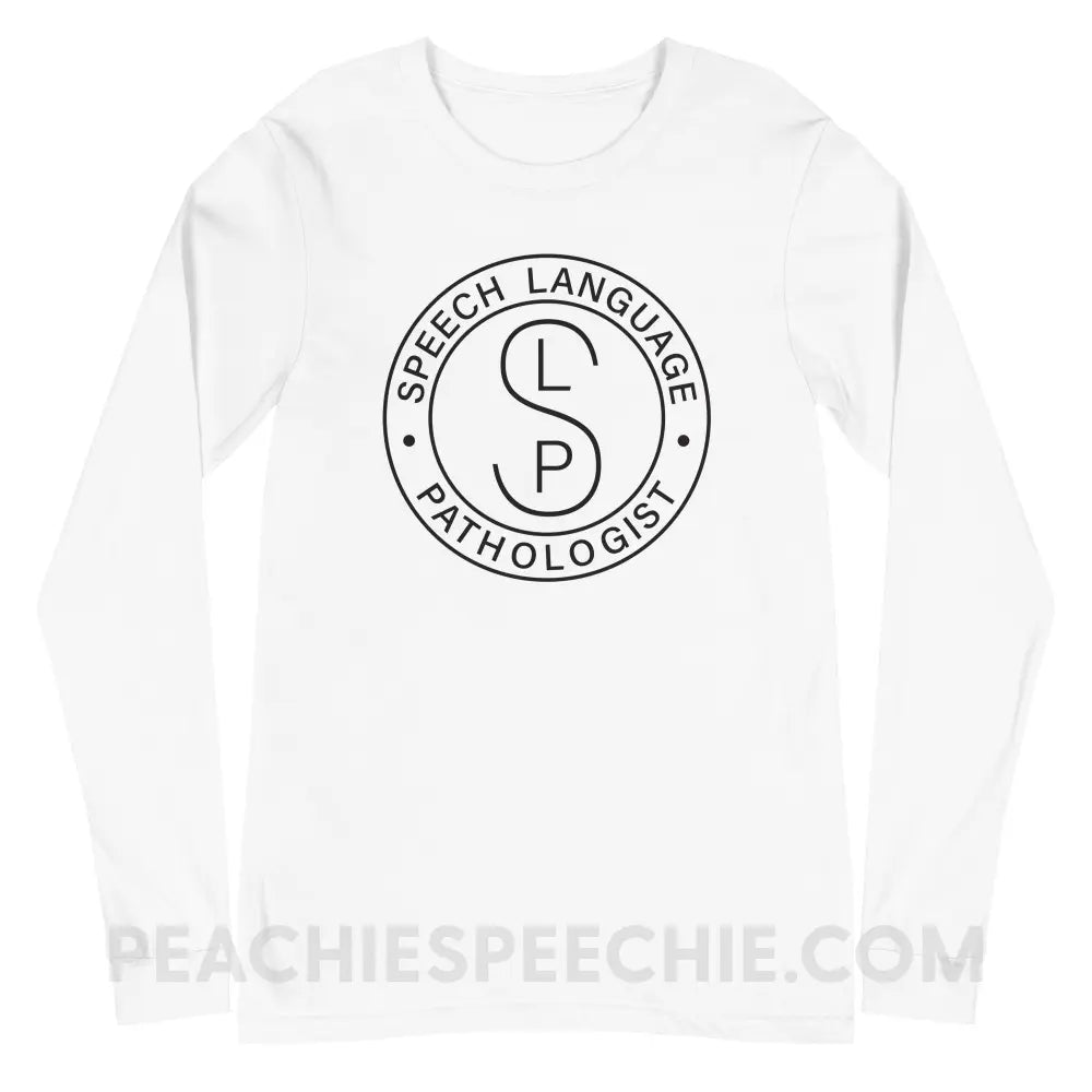 SLP Emblem Premium Long Sleeve - White / S - T-Shirts & Tops peachiespeechie.com