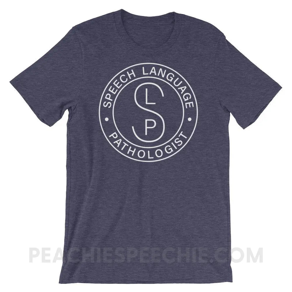 SLP Emblem Premium Soft Tee - Heather Midnight Navy / XS - T-Shirts & Tops peachiespeechie.com