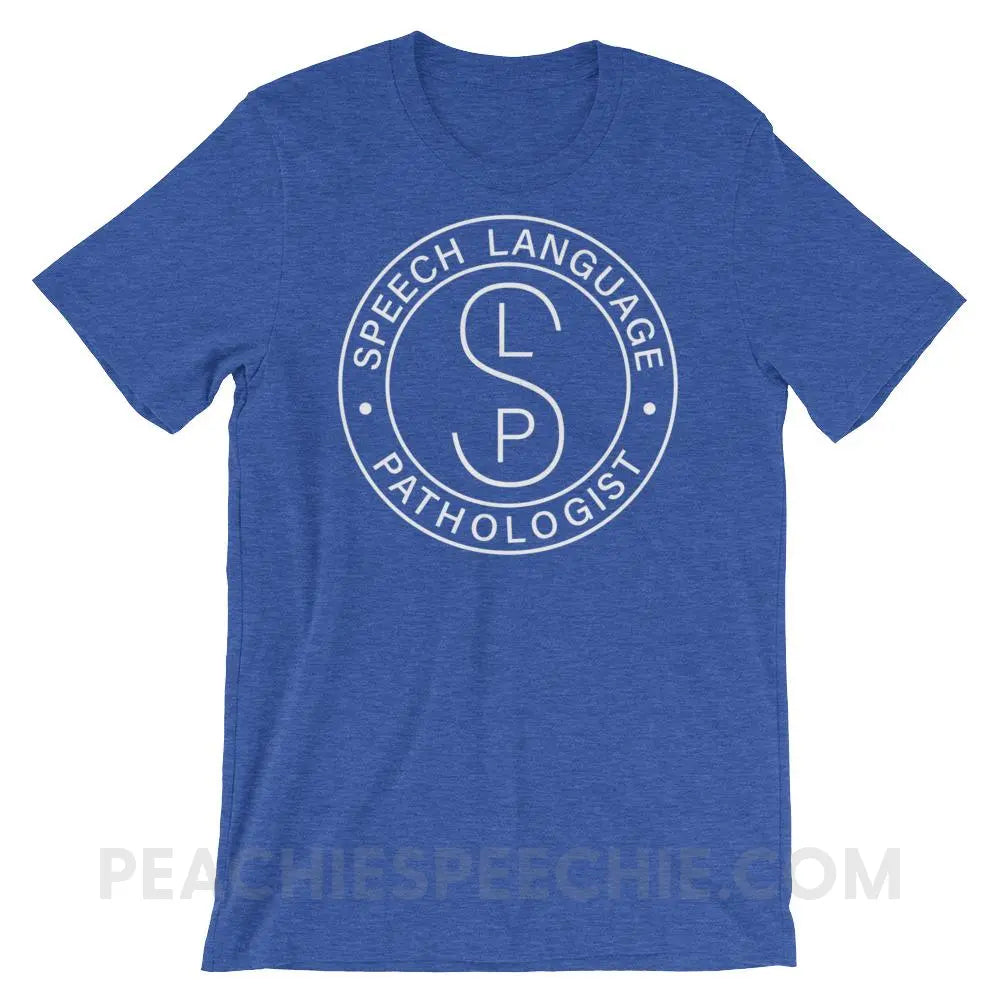 SLP Emblem Premium Soft Tee - Heather True Royal / S - T-Shirts & Tops peachiespeechie.com