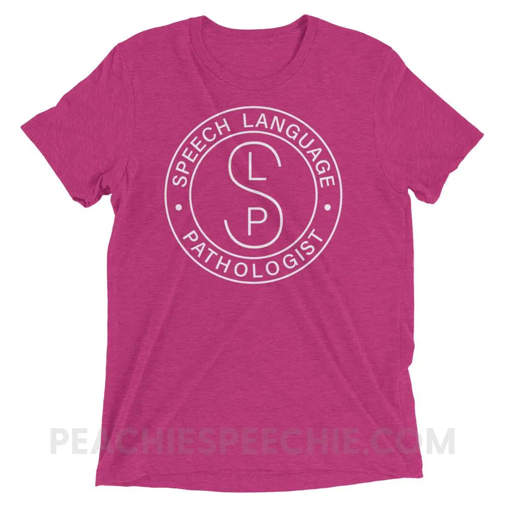 SLP Emblem Tri-Blend Tee - Berry Triblend / XS - T-Shirts & Tops peachiespeechie.com