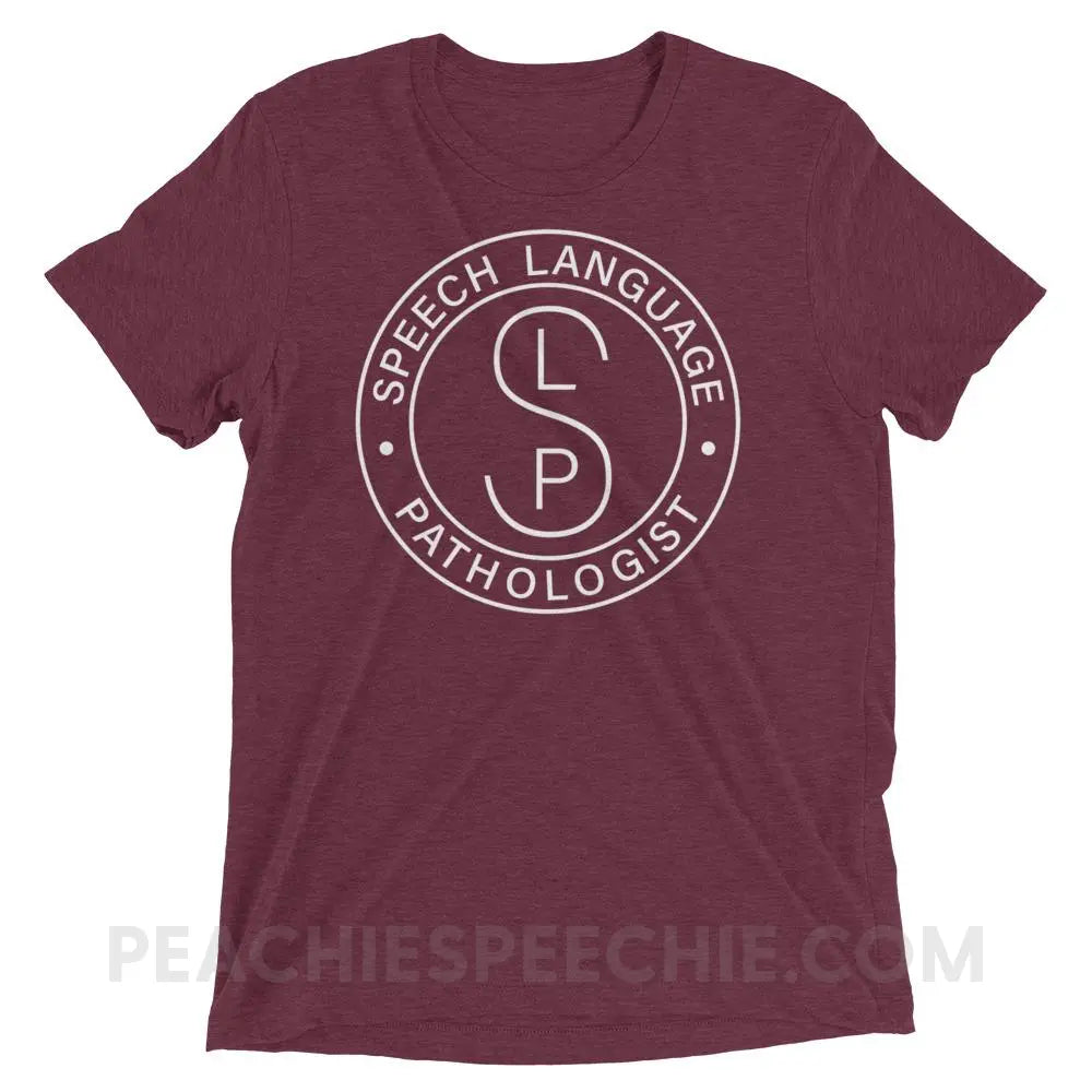 SLP Emblem Tri-Blend Tee - Maroon Triblend / XS - T-Shirts & Tops peachiespeechie.com