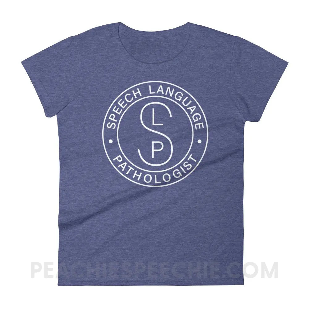 SLP Emblem Women’s Trendy Tee - Heather Blue / S T-Shirts & Tops peachiespeechie.com