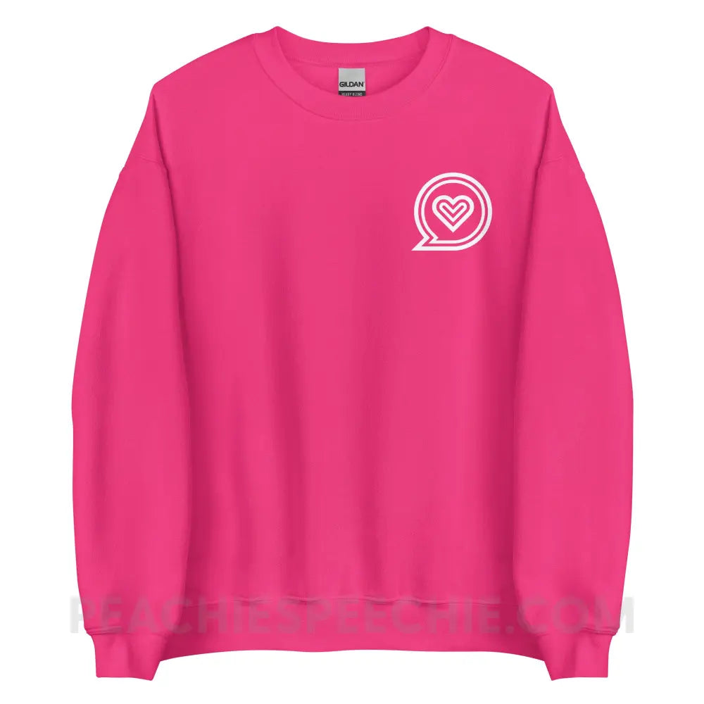 SLP Empowering Communication Classic Sweatshirt - peachiespeechie.com