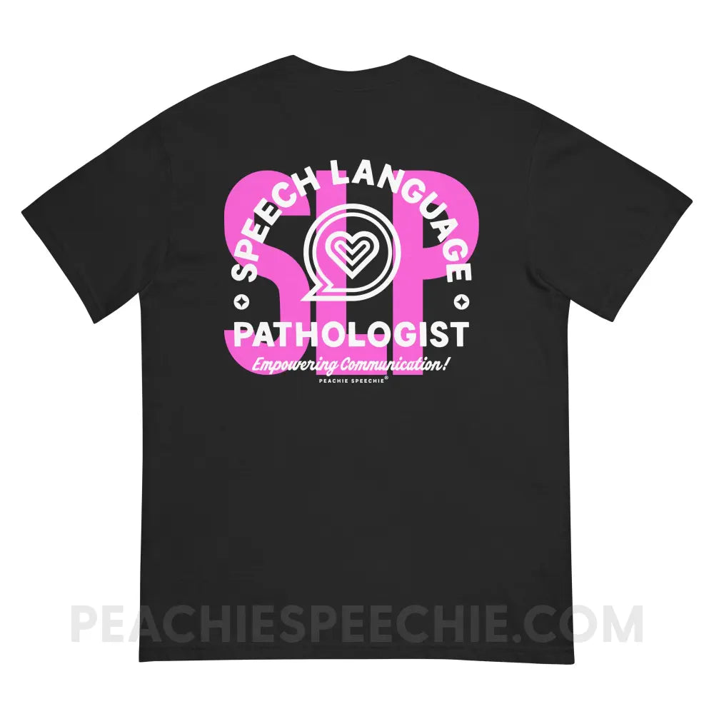 SLP Empowering Communication Comfort Colors Tee Black / S peachiespeechie.com